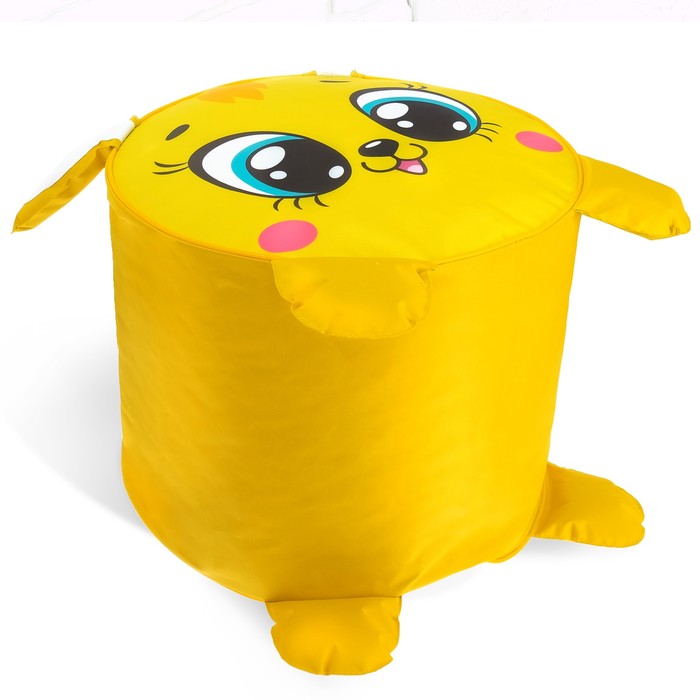 Мягкая игрушка «Пуфик Заяц»  40см х 40см, цвет жёлтый 3903611 (Вид 3)
