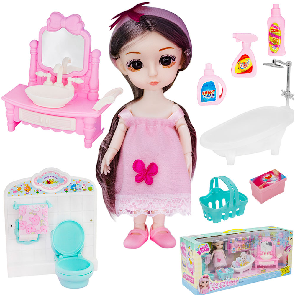 Кукла 0087K Женя в ванной комнате с аксесс. в кор. (Вид 2)