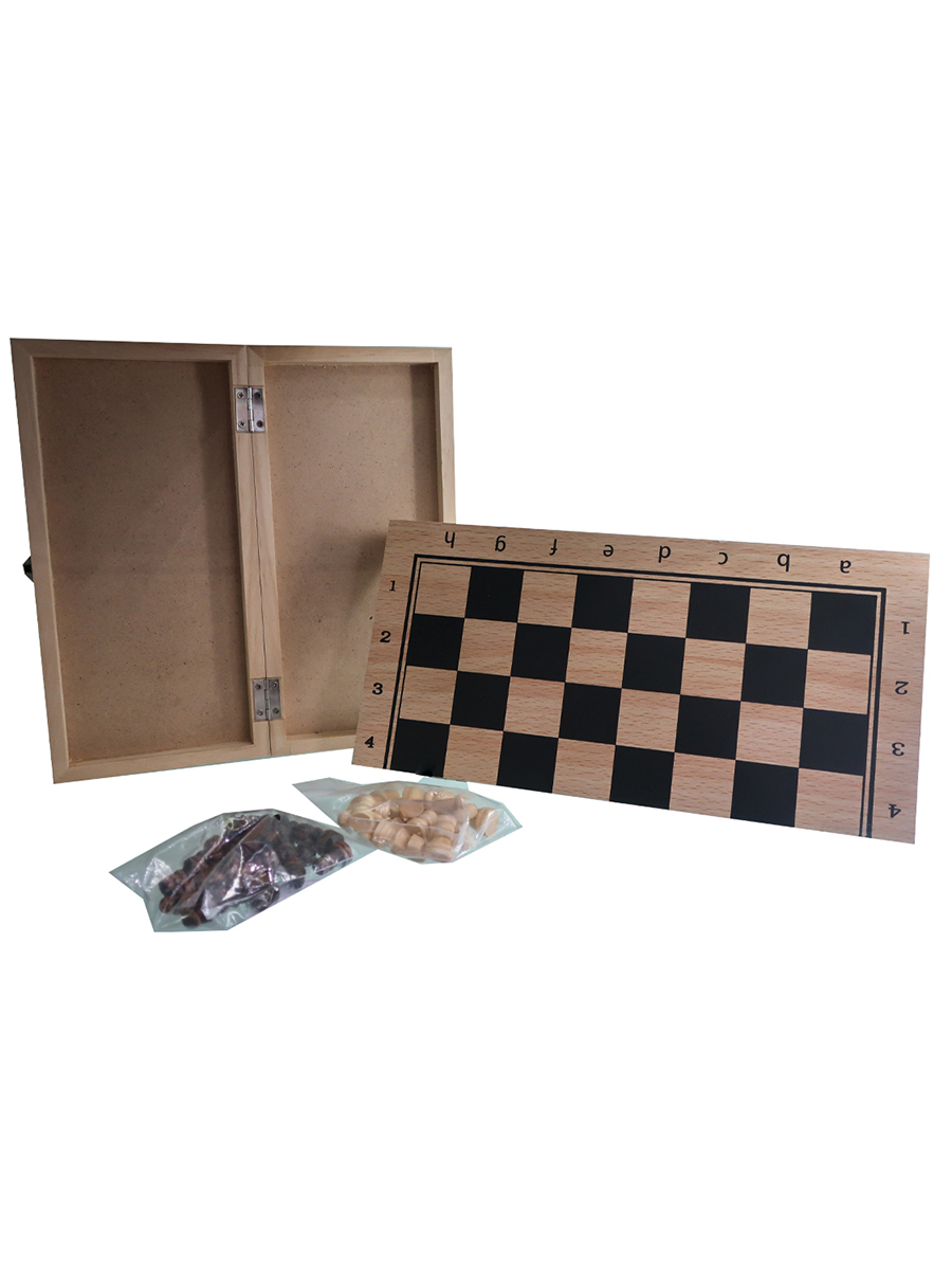 Шахматы деревянные (34х17х3.5 см), фигуры дерево, в коробке (Арт. AN02588)