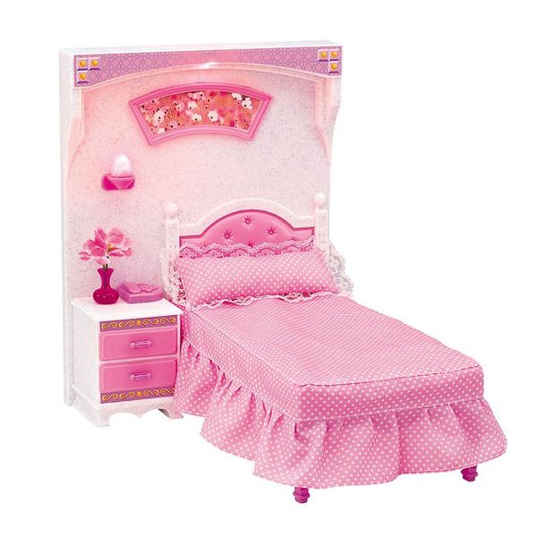 Набор мебели для кукол DollyToy Кроватка волшебницы (спальная комната, аксесс., свет)  (Вид 2)