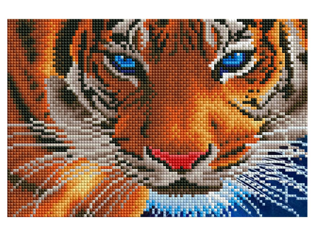 Набор ДТ Алмазная мозаика Хищный взгляд тигра 20*30см ACF037