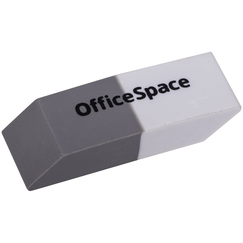 Ластик OfficeSpace, скошенный, комбинированный, термопластичная резина, 41*14*8мм (Вид 1)