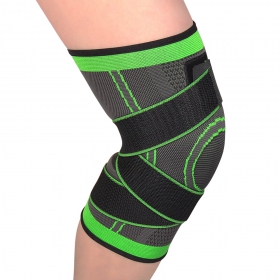 Спортивная защита на колено (разм. L, чёрно-зелёный) (Вид 1)
