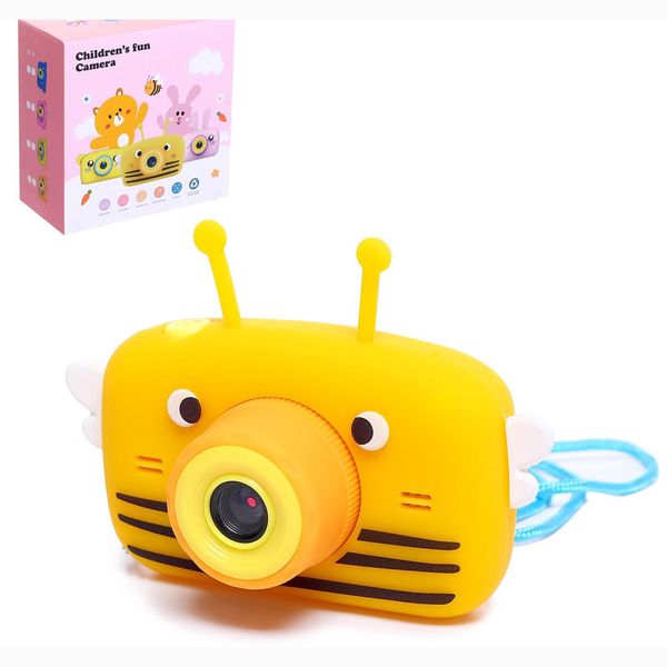 Детский фотоаппарат Пчёлка, с селфи камерой, цвет оранжевый 5421609 (Вид 1)