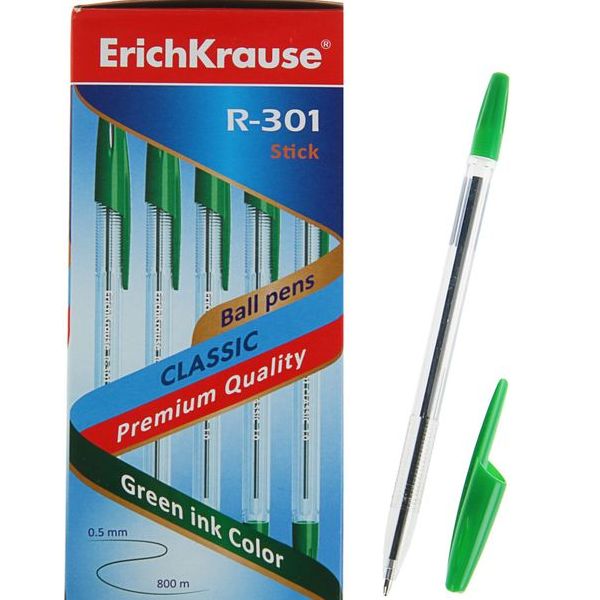 Ручка шарик. CLASSIC Stick 1мм зеленый R-301 (Erich Krause) (Вид 2)