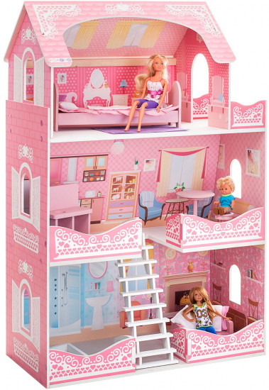 Кукольный домик Адель Шарман, для кукол до 30 см (7 предметов мебели и интерьера) (Вид 1)