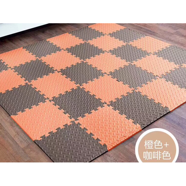 Игровой коврик-пазл оранжевый+коричневый (размер детали 30х30х1,2 см), (6 эл.) (арт. КВ-3001/6)