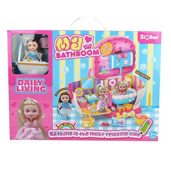 Игровой набор 077QL Ванная комната с куклой в кор. (Вид 1)