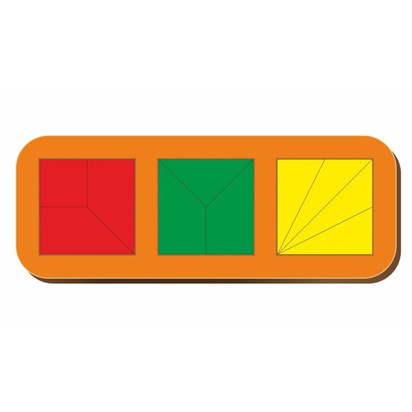 Рамка вкладыш Сложи квадрат, Никитин, 3 квадрата, ур.2, в асс-те (Вид 1)