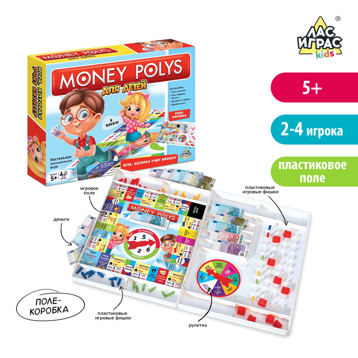 Настольная экономическая игра Money Polys для детей   4505536