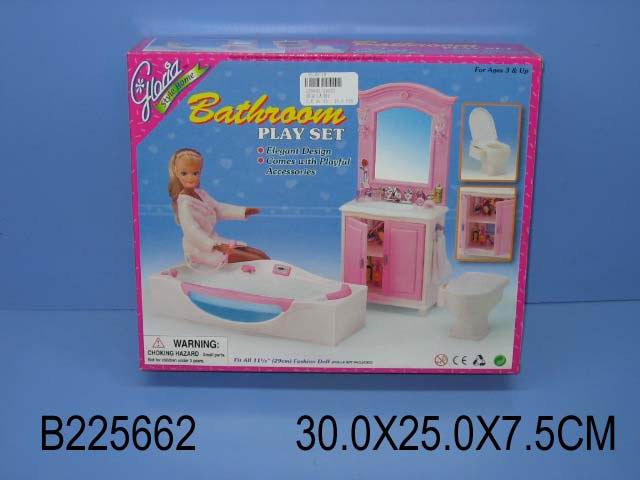 Игровой набор мебели (32х23х5,5) Ванная комната 2 (кукла не вх. в компл.) (Арт. 225662) (Вид 1)