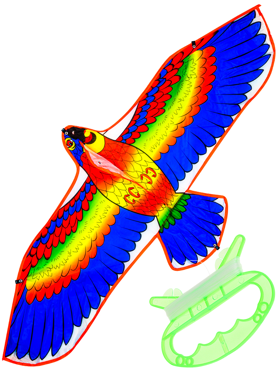 Воздушный змей Яркий попугай размер 120*55см, пакет ( Арт. ИК-1171)