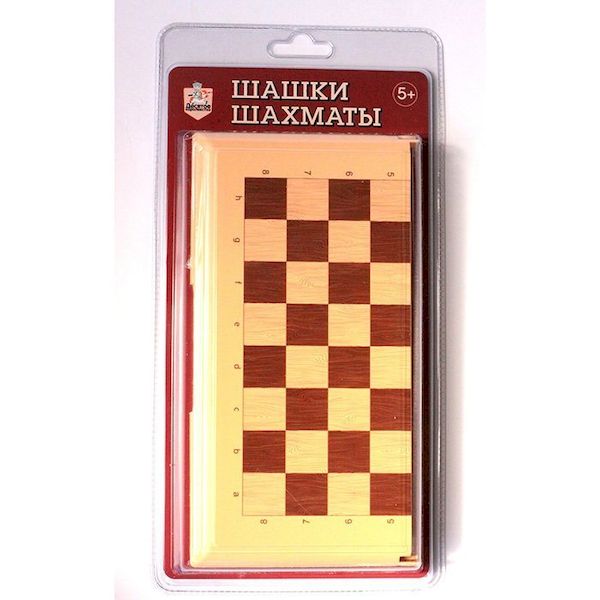 Игра настольная Шашки-Шахматы в пласт.коробке (мал, беж) арт.03881 (Вид 1)