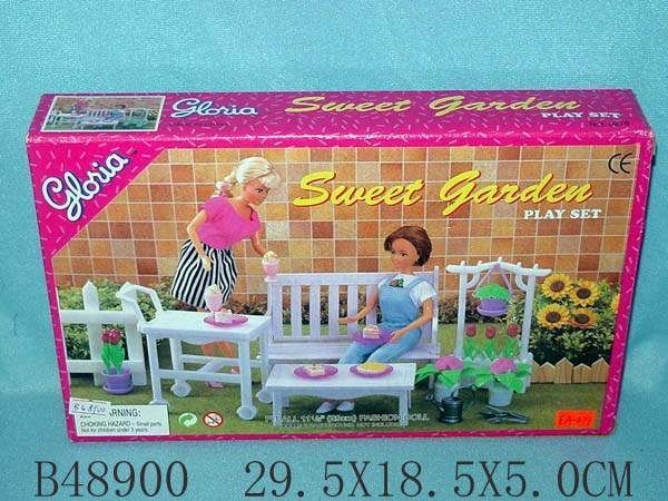 Игровой набор мебели (29,5х18,5х5) В саду (кукла не в компл.) (Арт. 48900) (Вид 1)