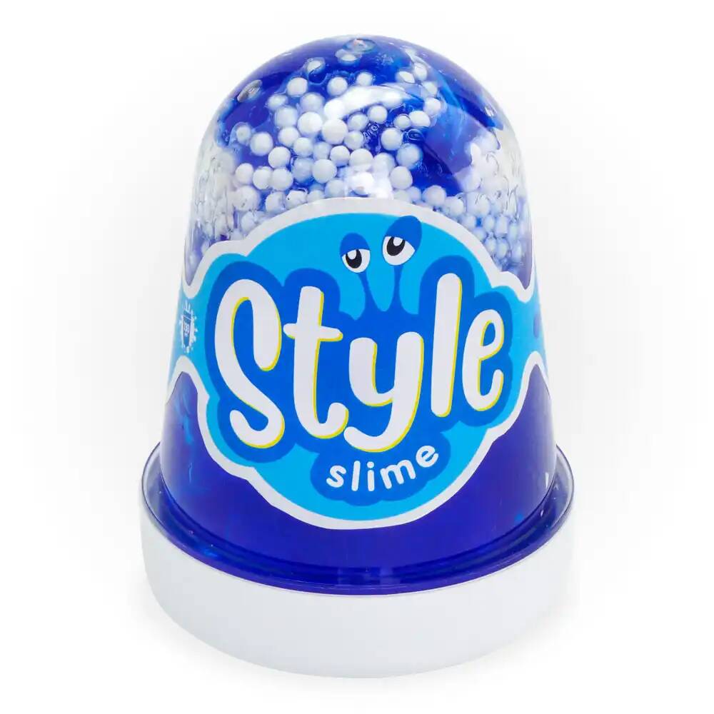 Сл-021 STYLE SLIME с шариками Синий с ароматом тутти-фрутти, 130мл.