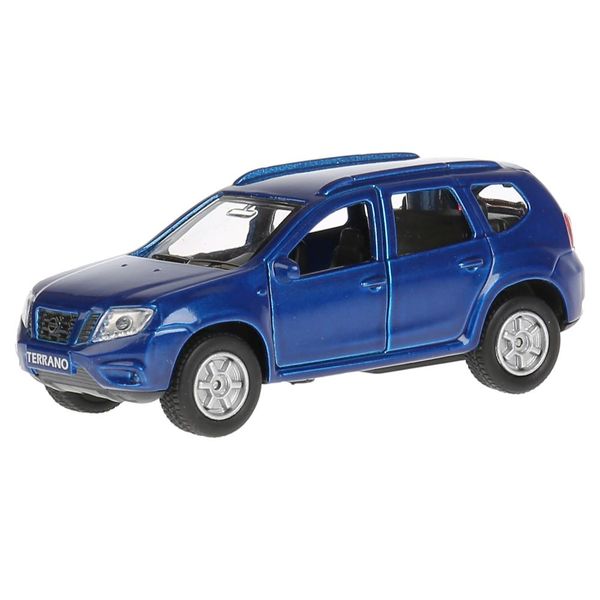 Машина металл Nissan Terrano синий 12см, откр. двери и багажник, инерц. в кор.Технопарк в кор.2*24шт