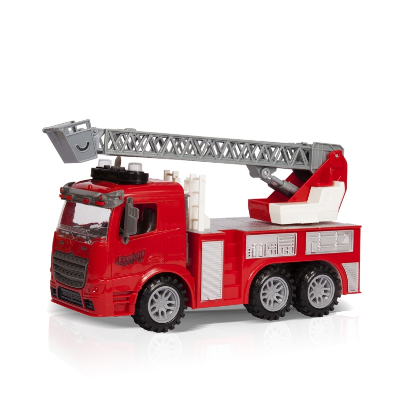 Фрикционная игрушка Handers Пожарная машина: Автолестница (30 см, подвижн. лестница, свет, звук) (Вид 3)