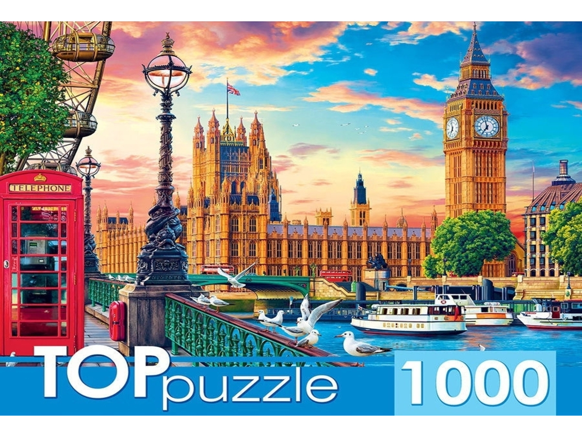 TOPpuzzle. ПАЗЛЫ 1000 элементов. ХТП1000-2167 Великобритания. Лондон (Вид 1)