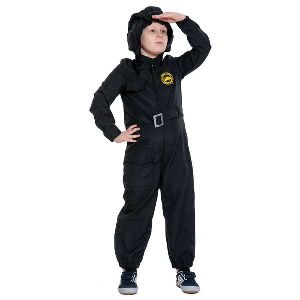 8014 Карнавальный костюм Танкист (Куртка, брюки, шлем, пояс) (текстиль) р.28 (Вид 1)