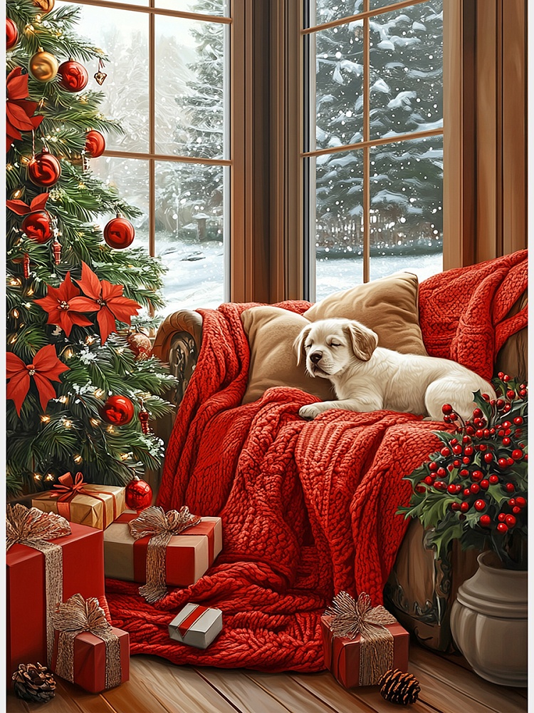 Холст с красками 22х30 см по номерам в коробке (16цв.) Праздничное утро (арт. ХК-0507)