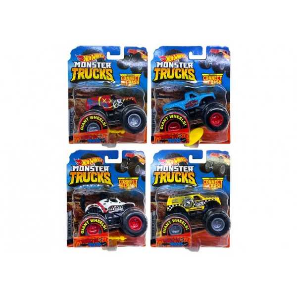 Модельки пластиковые Hot Wheels Monster Trucks на блистере 4 вида.14*16,5 см.1/288.Арт.3011/19