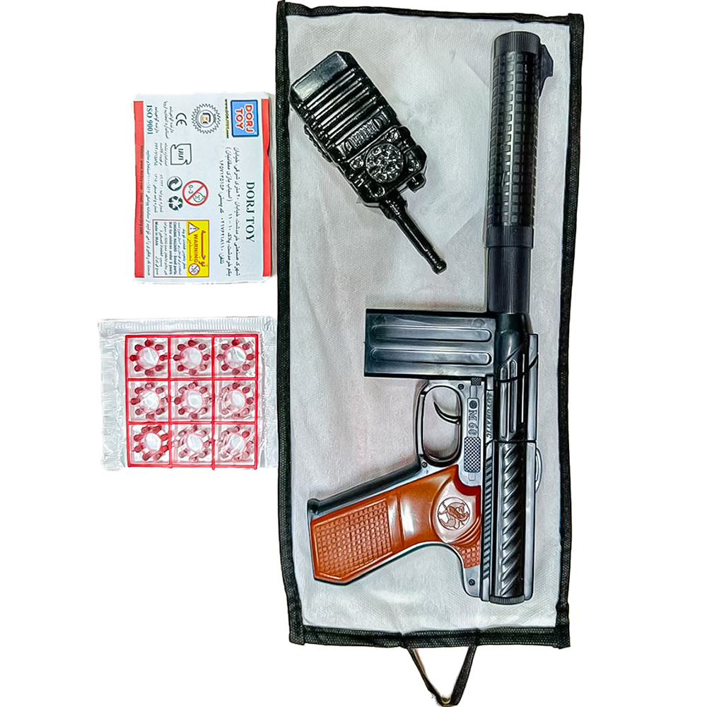 Пистолет пневм. под пистоны с аксесуарами+72 выстрела в сумке M60