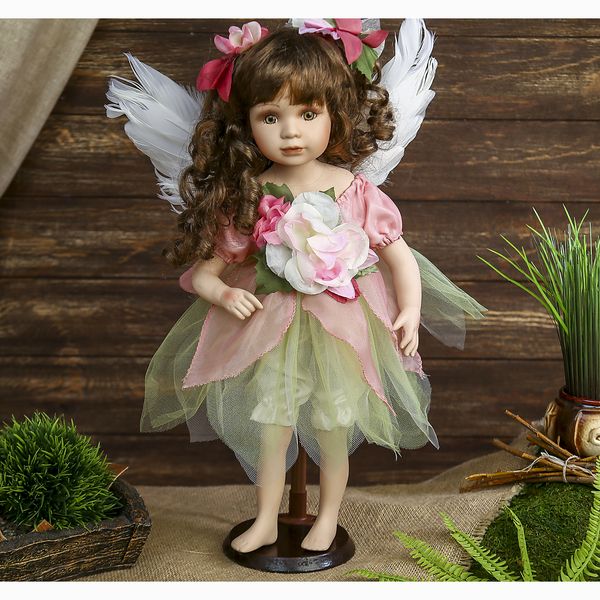 Кукла коллекционная керамика Малышка - лесная фея 45 см   3305597