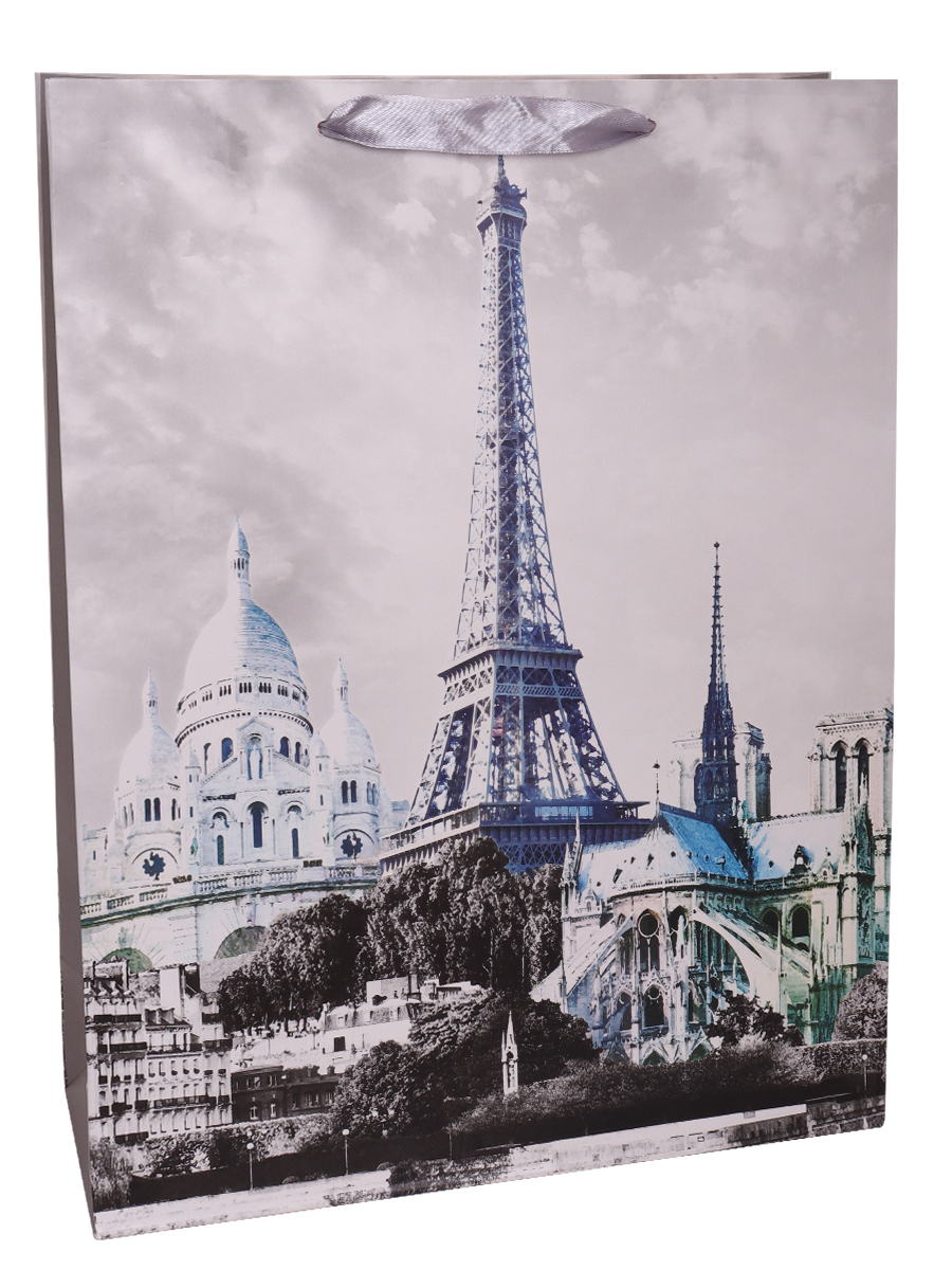 Dream cards Пакет подарочный с мат.лам. 31х40х12см (XL)  Незабываемый Париж, 210 г  ПКП-2636 (Вид 1)
