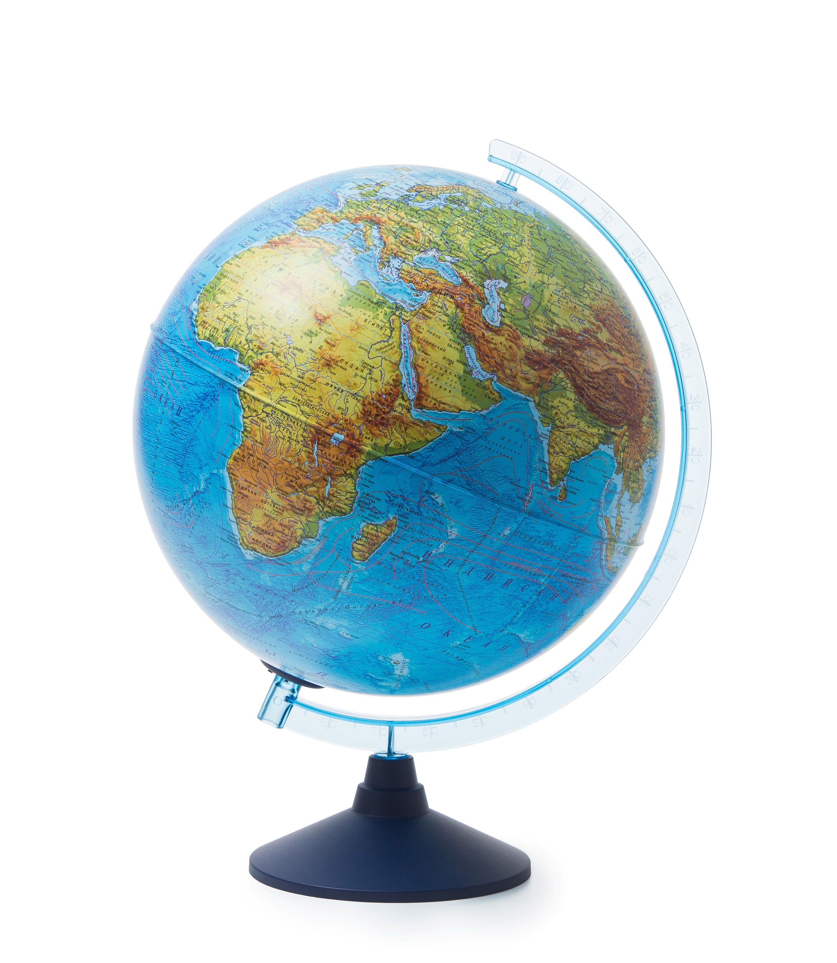 Глобус Земли физико-политический 320мм с подсветкой от батареек Классик Евро Ве013200264 (Вид 1)
