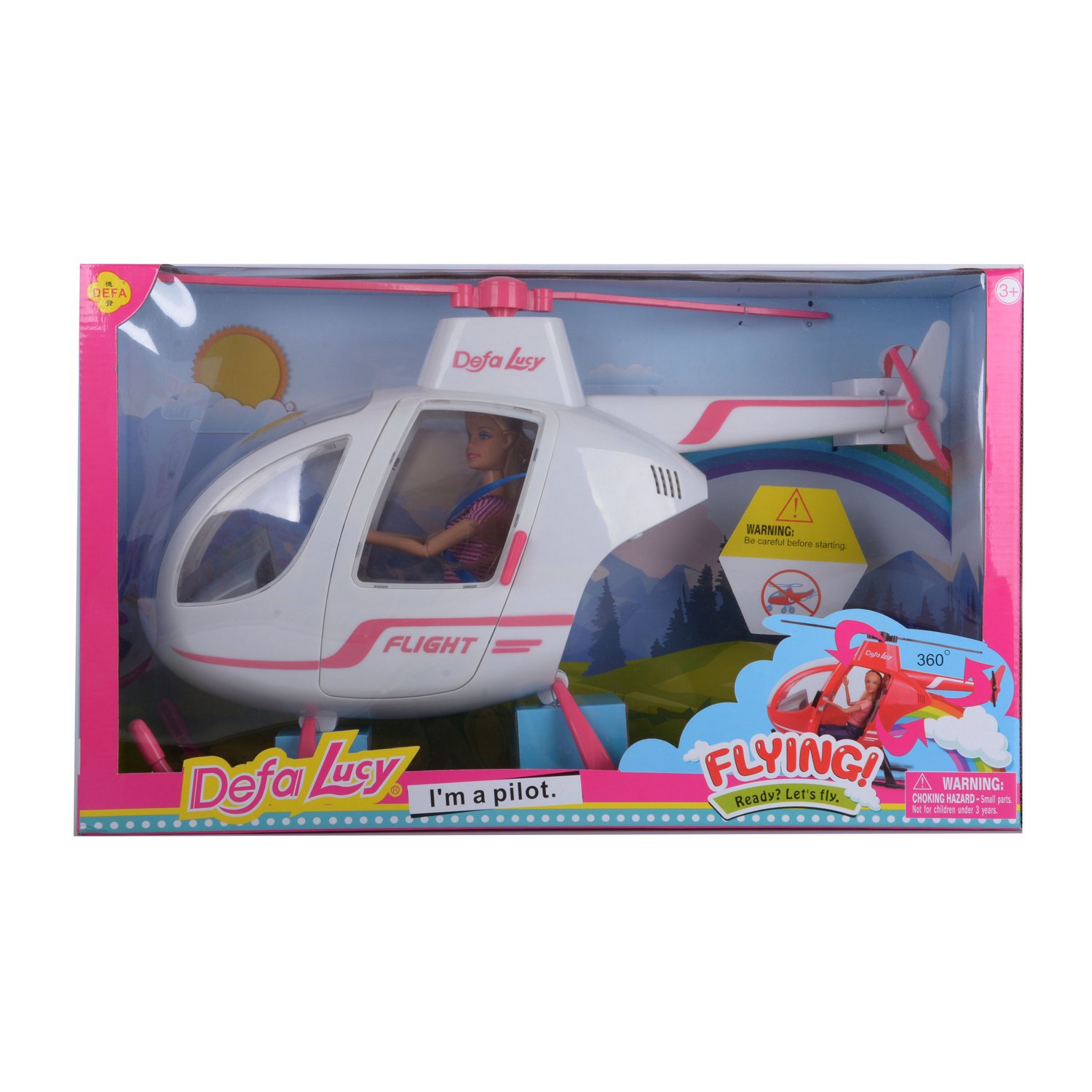 Набор с куклой DEFA Lucy Полёт на вертолёте (28,5 см, вертолёт, подвиж, свет, звук, в ассорт.) (10 (Вид 1)