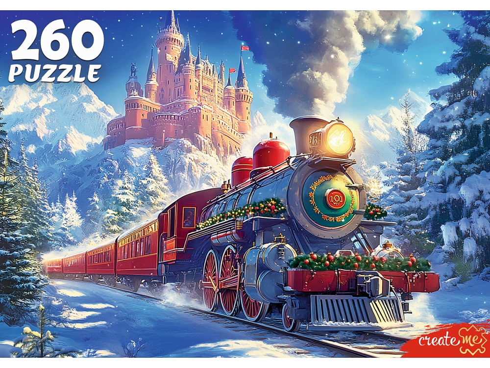 ПАЗЛЫ 260 элементов. НОВОГОДНИЙ ЭКСПРЕСС (арт.Х260-7611)