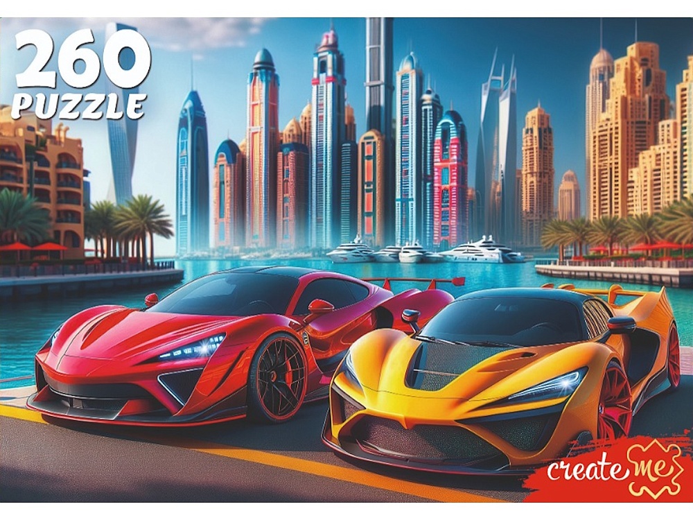 ПАЗЛЫ 260 элементов. ШИКАРНЫЕ АВТОМОБИЛИ (арт. УК260-0242)