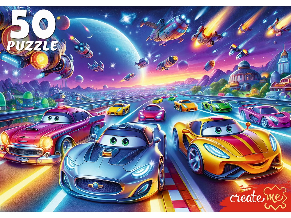 ПАЗЛЫ 50 элементов. КРУТОЙ ВИРАЖ В КОСМОСЕ (арт. УК50-0215)