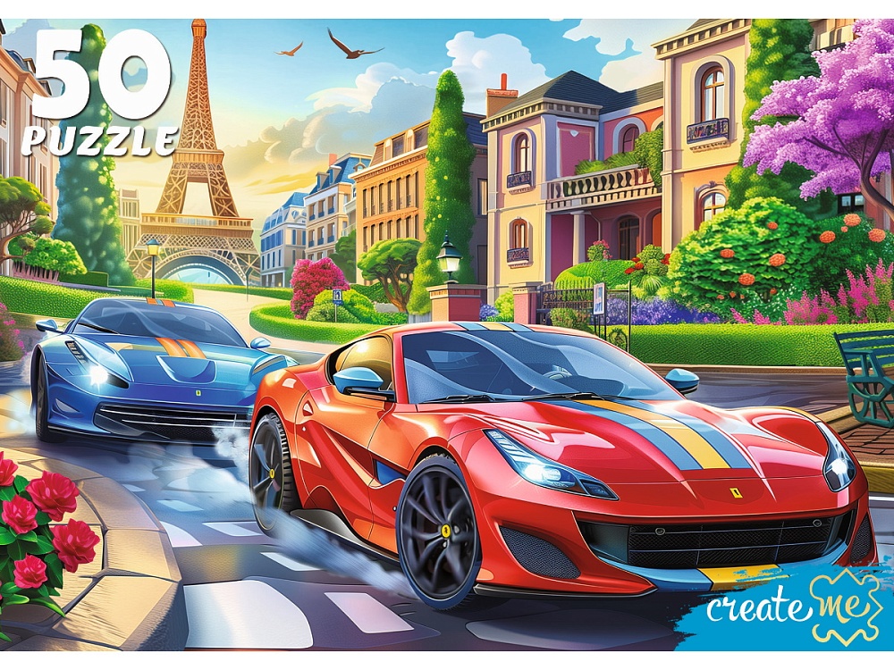 ПАЗЛЫ 50 элементов. КРУТОЙ ВИРАЖ В ПАРИЖЕ (арт. УК50-0216)