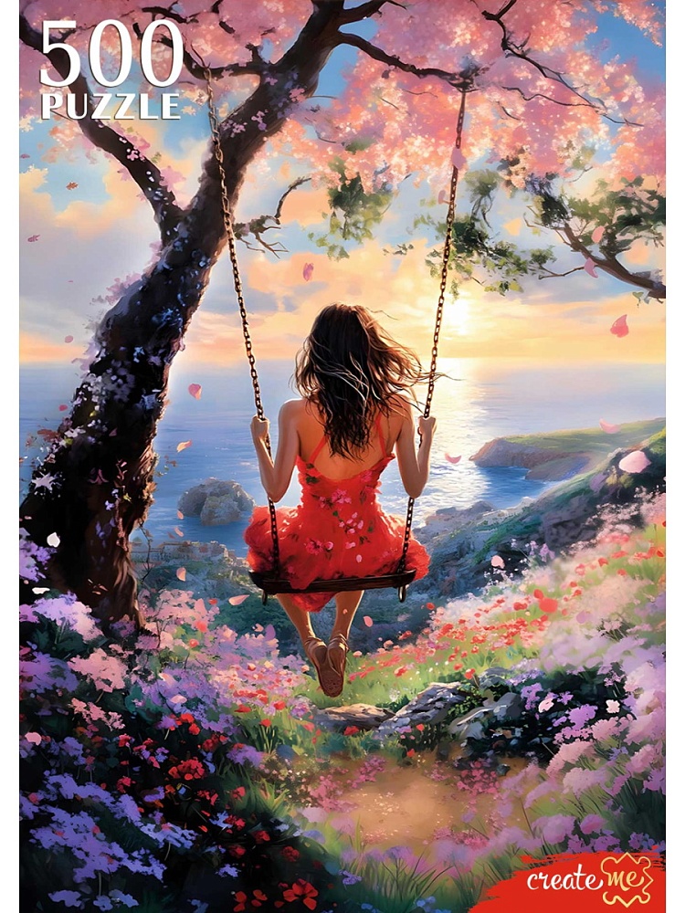 ПАЗЛЫ 500 элементов. ДЕВУШКА НА КАЧЕЛЯХ (Арт. Ф500-8720)