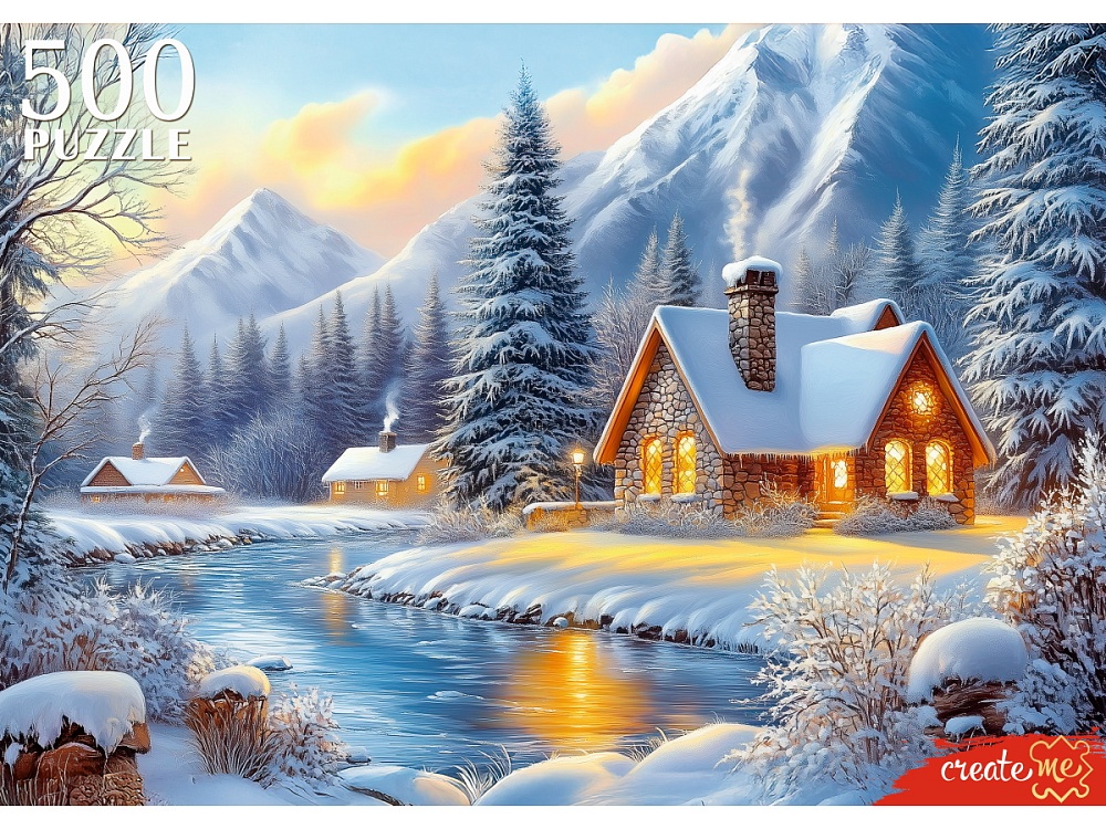ПАЗЛЫ 500 элементов. ЗИМНИЙ ПЕЙЗАЖ (арт.П500-7622)