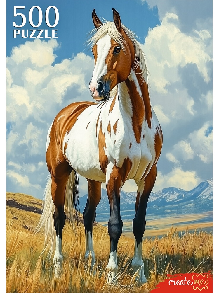ПАЗЛЫ 500 элементов. ЛОШАДЬ В ГОРАХ  (арт.Ф500-1737)
