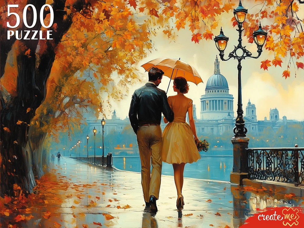 ПАЗЛЫ 500 элементов. ПАРА В ОСЕННЕМ ПАРКЕ (арт.П500-7620)