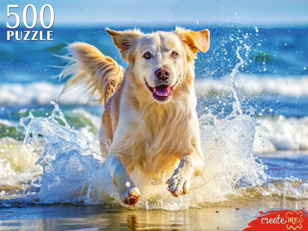 ПАЗЛЫ 500 элементов. ЩЕНОК НА МОРЕ  (арт.ШТП500-8270)