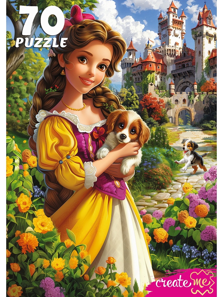 ПАЗЛЫ 70 элементов. ПРИНЦЕССА С ЩЕНКОМ (арт. УК70-0229)