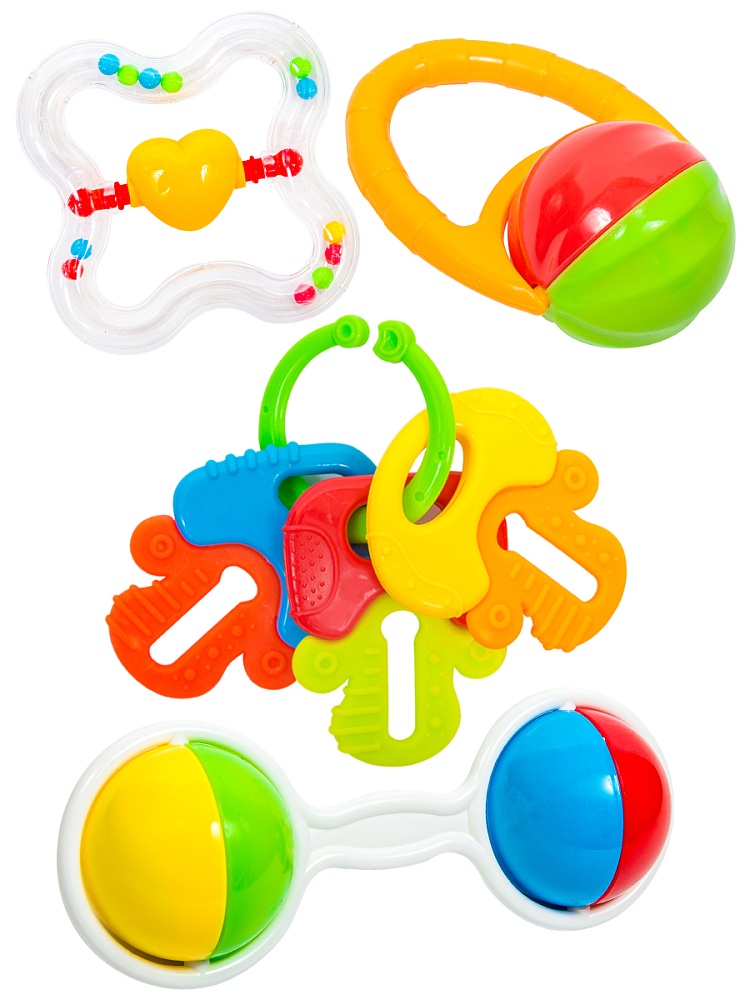 ПогремушкаВеселые звуки-120+(4шт., в пакете) арт. И-9922