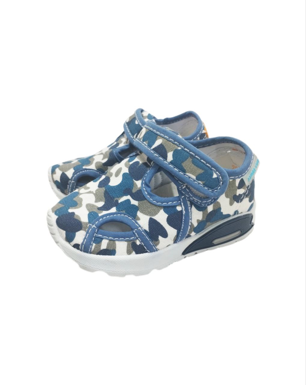 Кеды-сандали р21 синий камуфляж