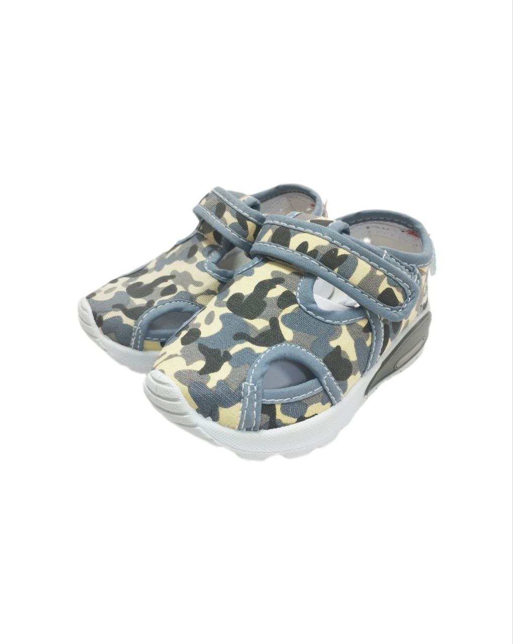 Кеды-сандали р22 серый камуфляж