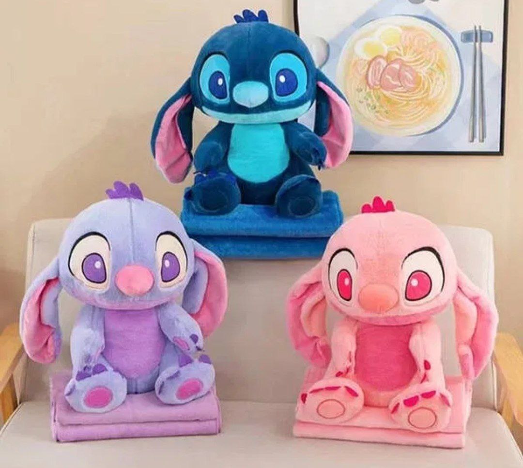 Мягкая игрушка Стич с пледом, 40 см K555-476