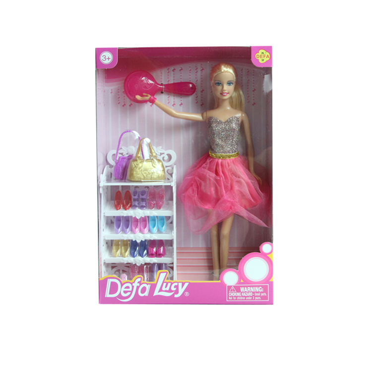 Кукла DEFA Lucy Супермодель (29 см, полка с обувью, сумки, расческа, в ассорт.) (10702070/240419/0