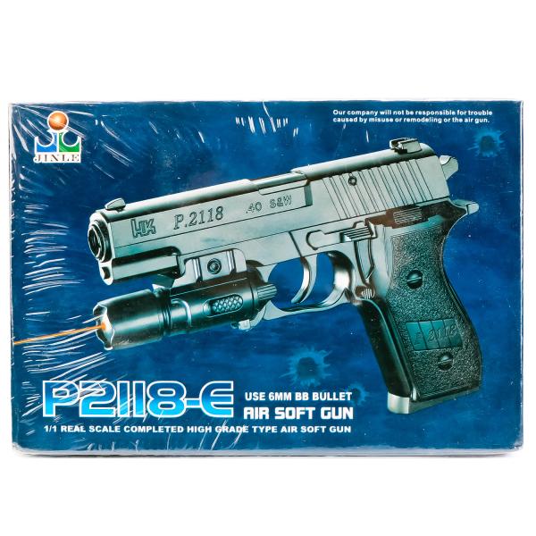 Пистолет с лазер. прицелом P2118-E в кор. 1B00118