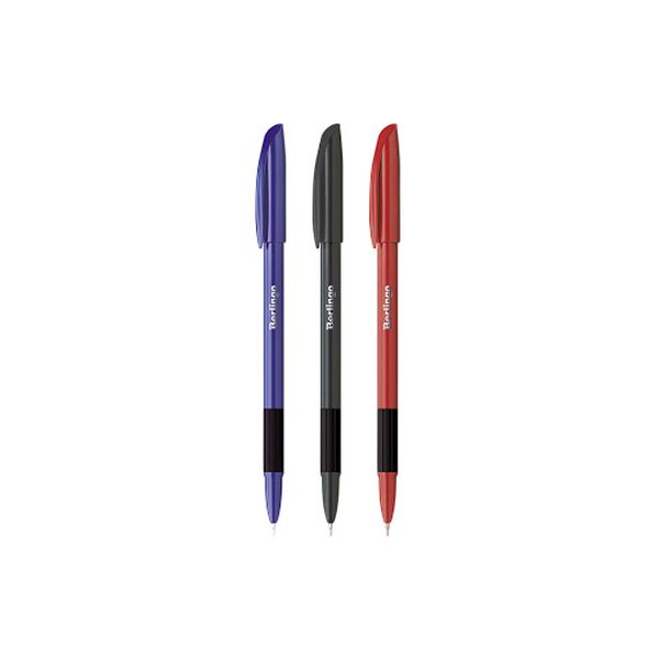 Ручка шариковая Berlingo Metallic Pro синяя, 0,7мм, грип (Вид 1)