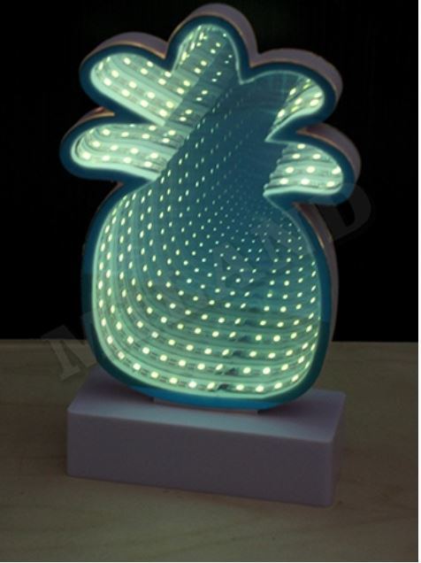 Зеркальный 3D светильник Ананас, желтый свет УД-9719 (Вид 1)