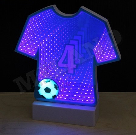 Зеркальный 3D светильник Футболка, синий свет УД-9722
