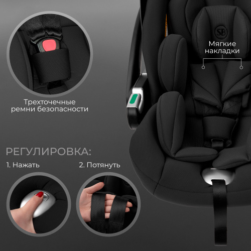 Автокресло Sweet Baby Premier WG06 Pro Black (Вид 3)